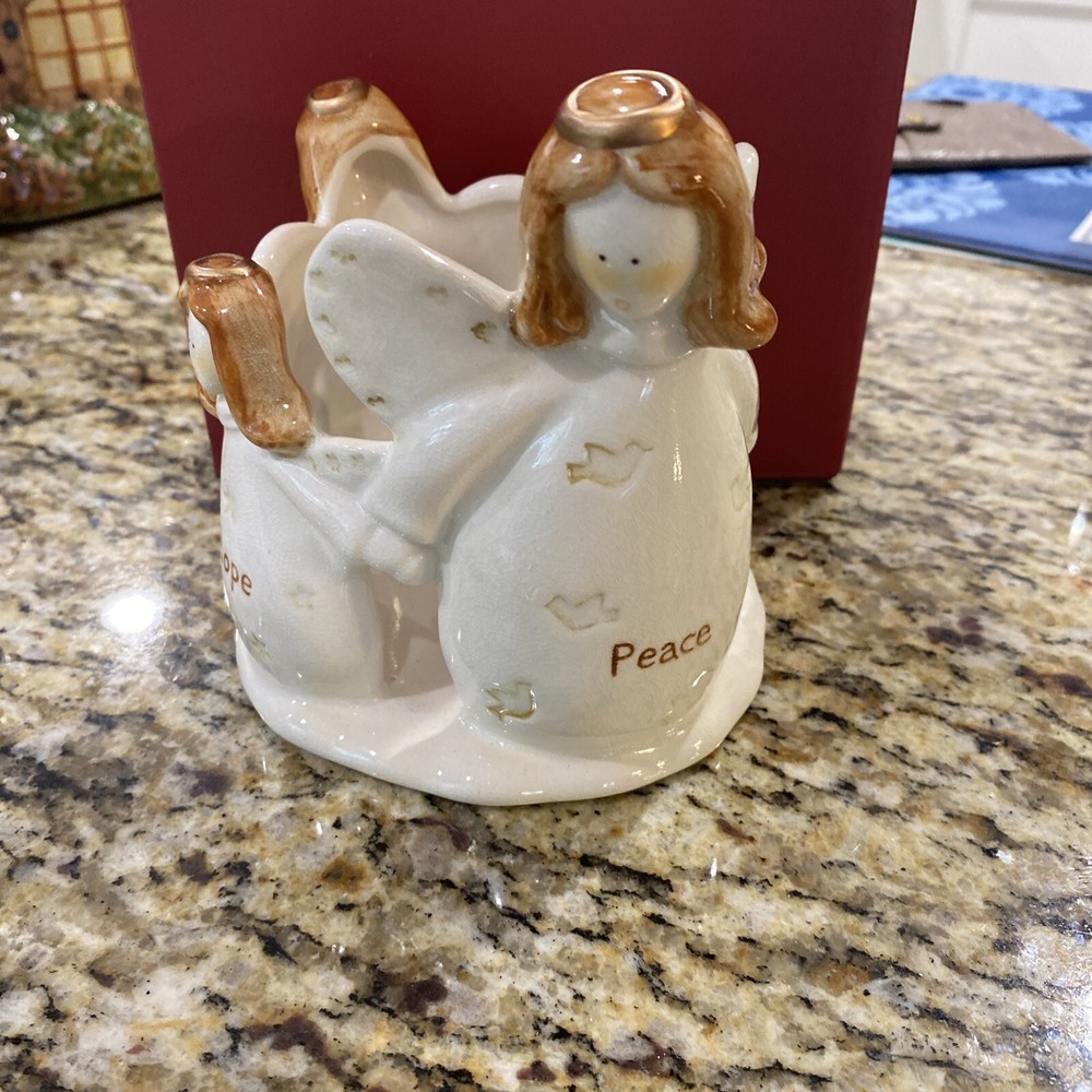 Christmas angels candleholder