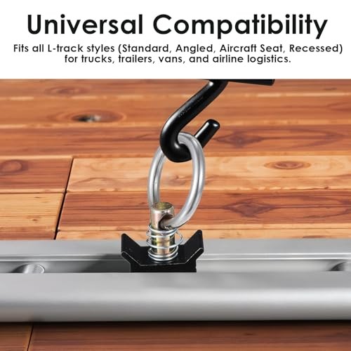 18 Pack Single Stud Fitting for L Track – Heavy-Duty 4000LB Capacity,