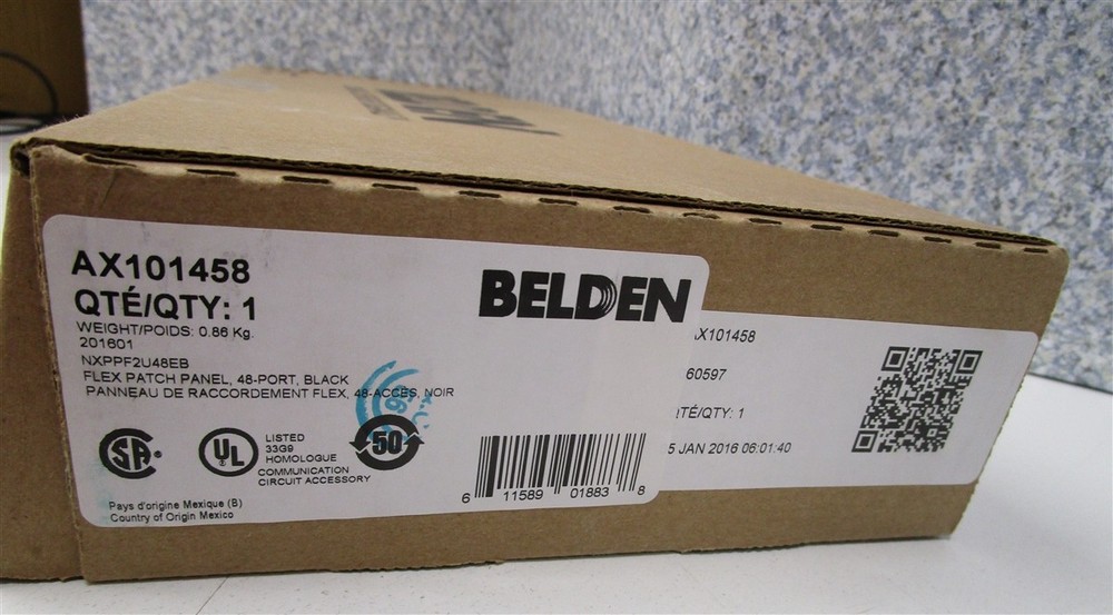 BELDEN AX101458 Flex Patch Panel 48-Port BLACK Empty NEW