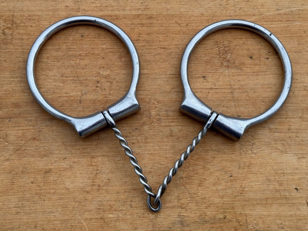 Don Hansen Thin Twisted Wire Offset D Ring Western Snaffle Bit ~ 5"