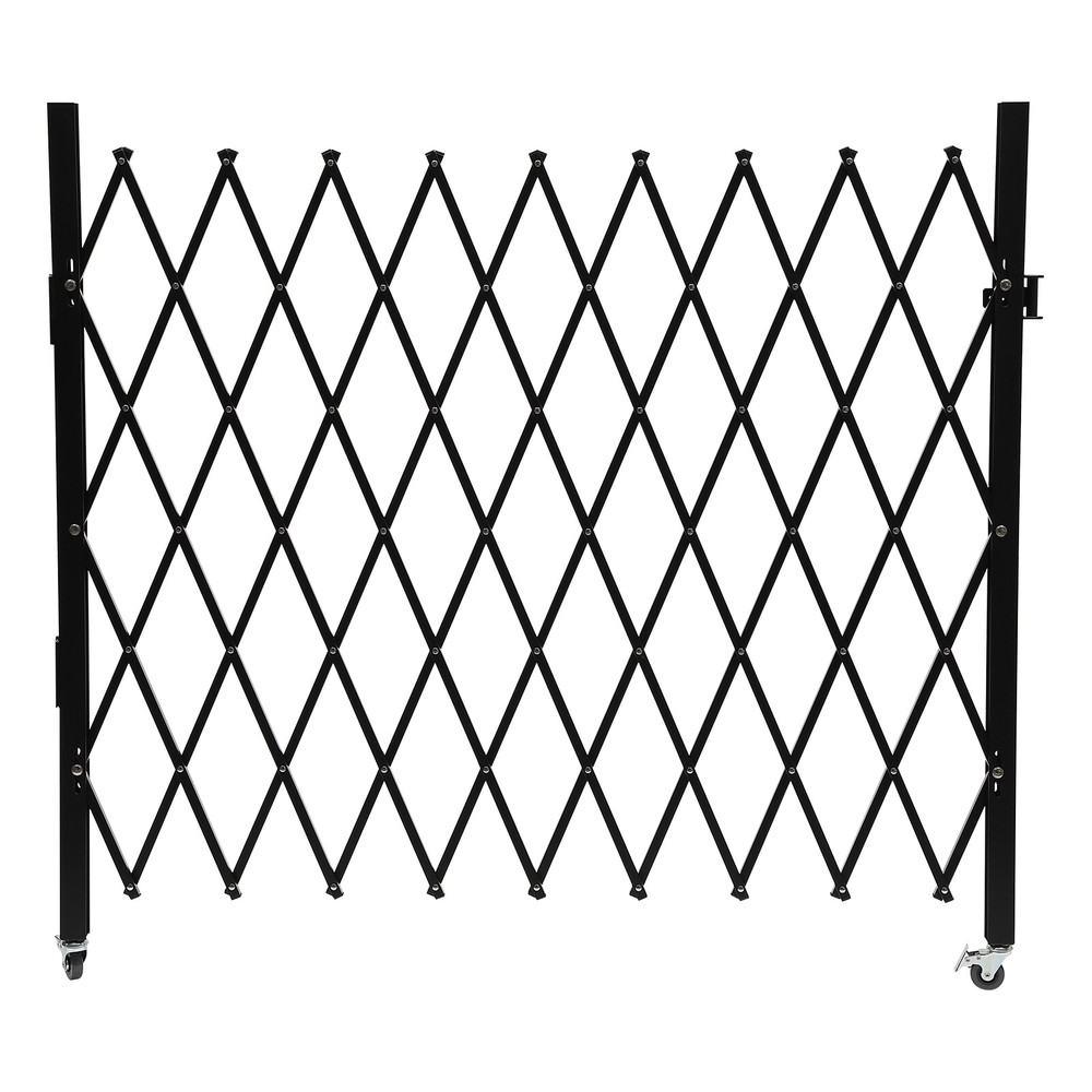 Expandable Folding Security Gate - Wall Mounted, 48" x 71" for Versatile Use