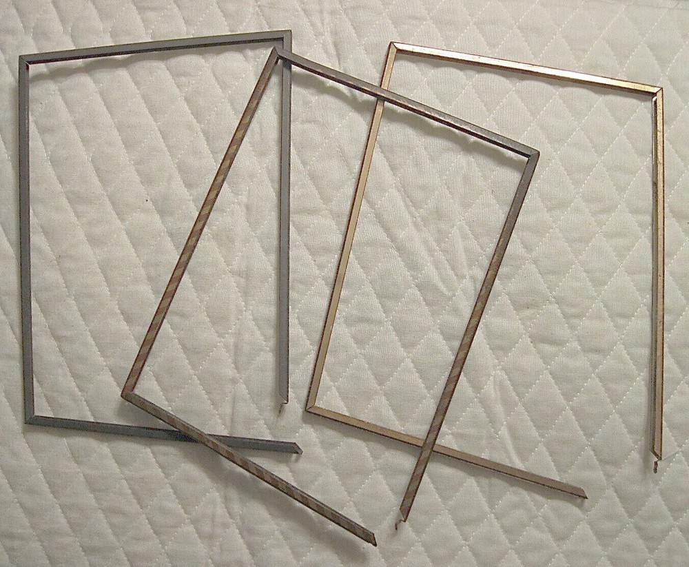 3 Vintage Metal Replacement Frames for Reverse Painted Silhouettes