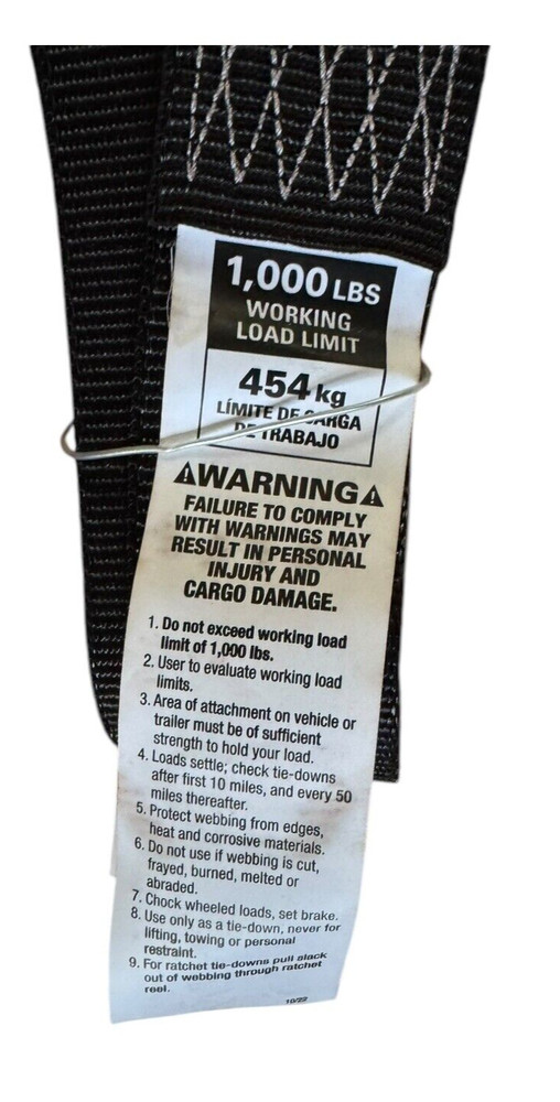 Hampton Ratchet Tie Down Set - 3 Count - 1000 Lb Limit
