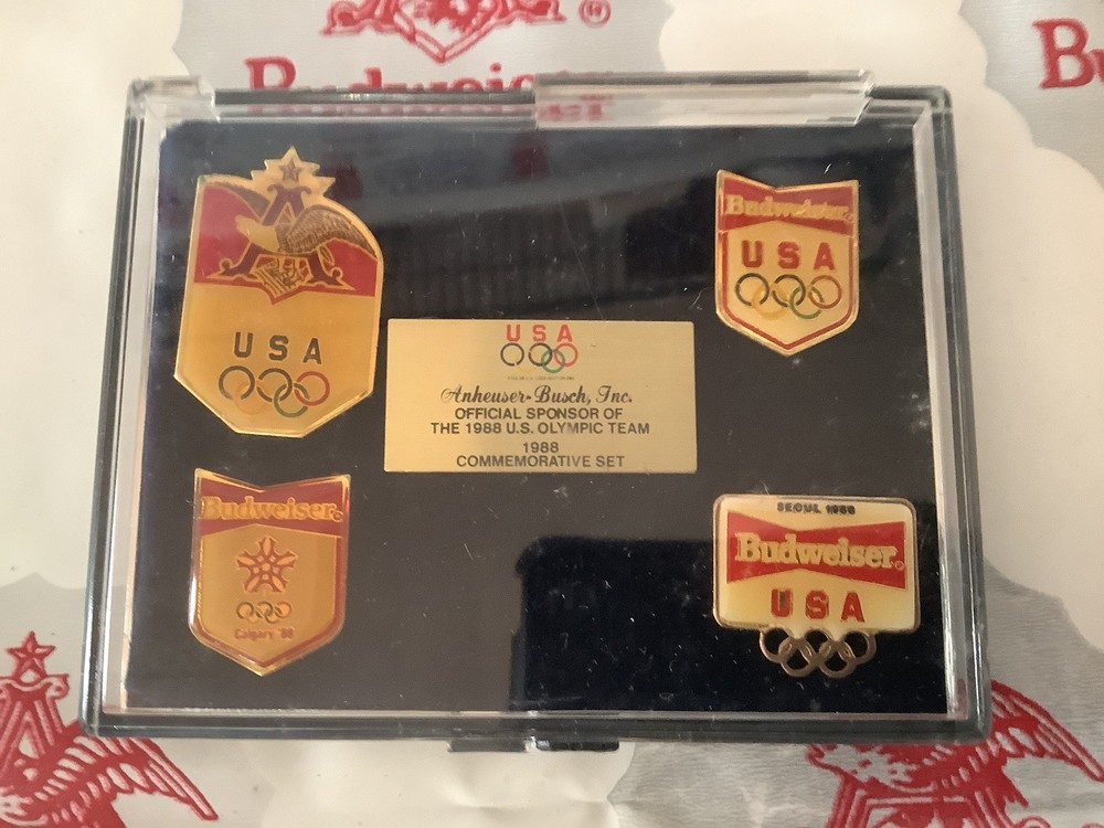 Budweiser Bud Olympic pin set 1988