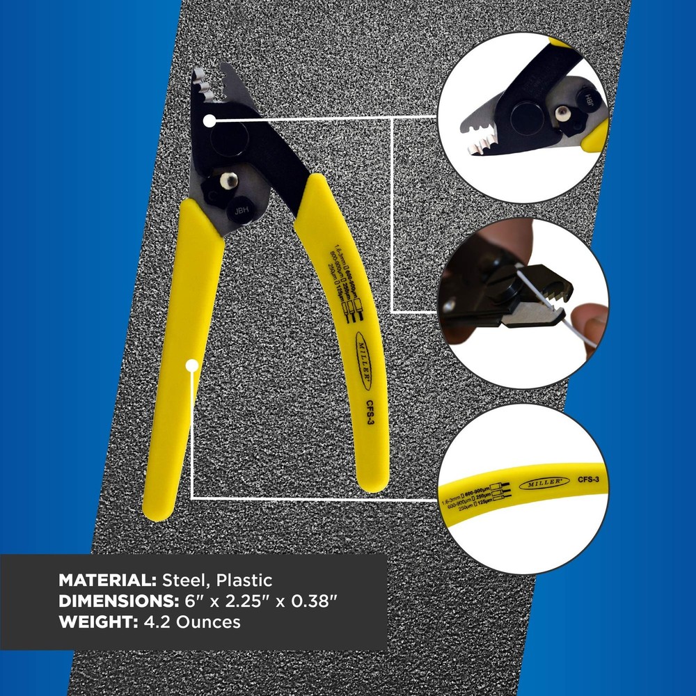 4.2oz CFS-3 Series Three-Hole Wire Stripper Tool Portable Cable Splicing