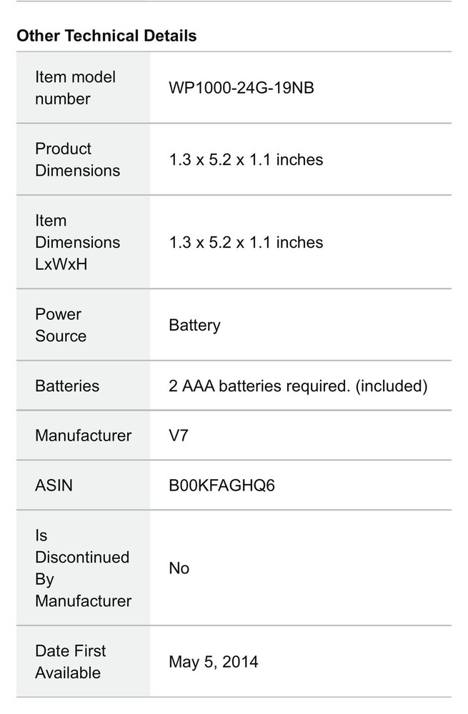 V7 WP1000-24G Professional Wireless Presenter with Laser Pointer and microS