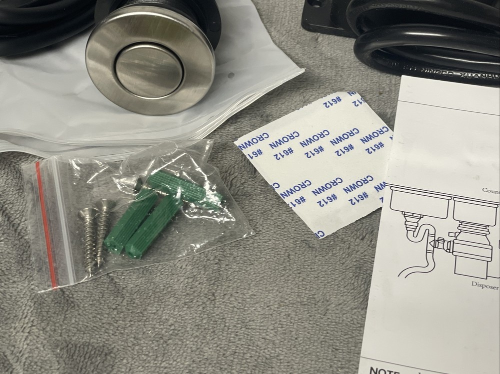 SINKINGDOM Garbage Disposal Sink Top Air Switch Kit with Long Button