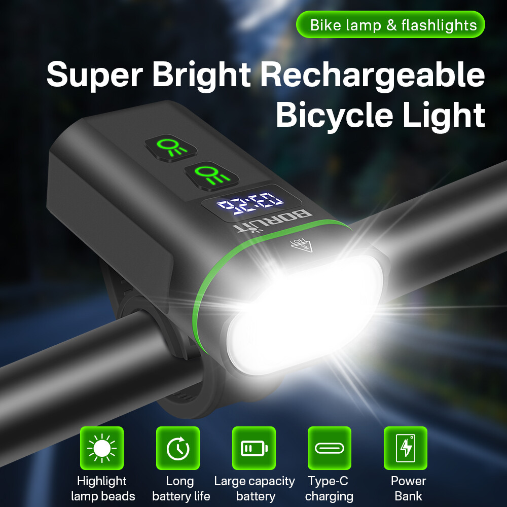 Waterproof LED Bike Light USB Rechargeable Bicycle Front Headlight Super Bright
