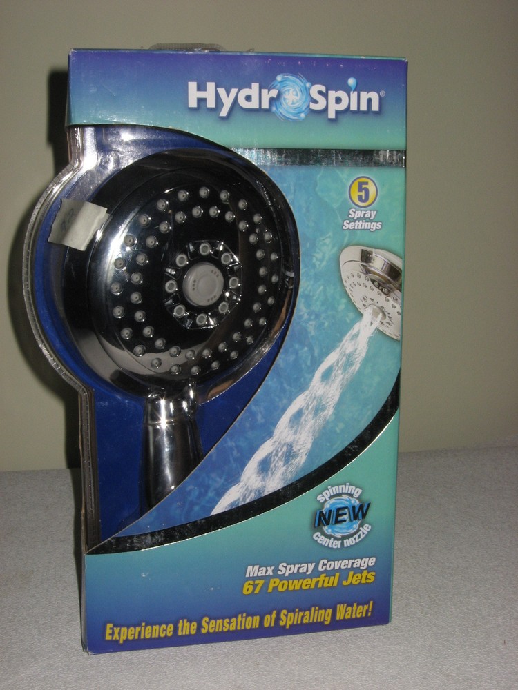 CLEARANCE NEW WAXMAN HYDRO SPIN 67 JET 5 FUNCTION HAND HELD SHOWER HEAD 6' HOSE