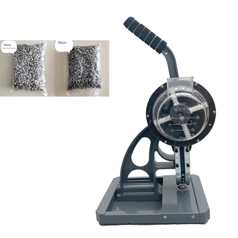 Manual Button Maker Machine with one Pack Buttons Canvas Punching Machine 10mm