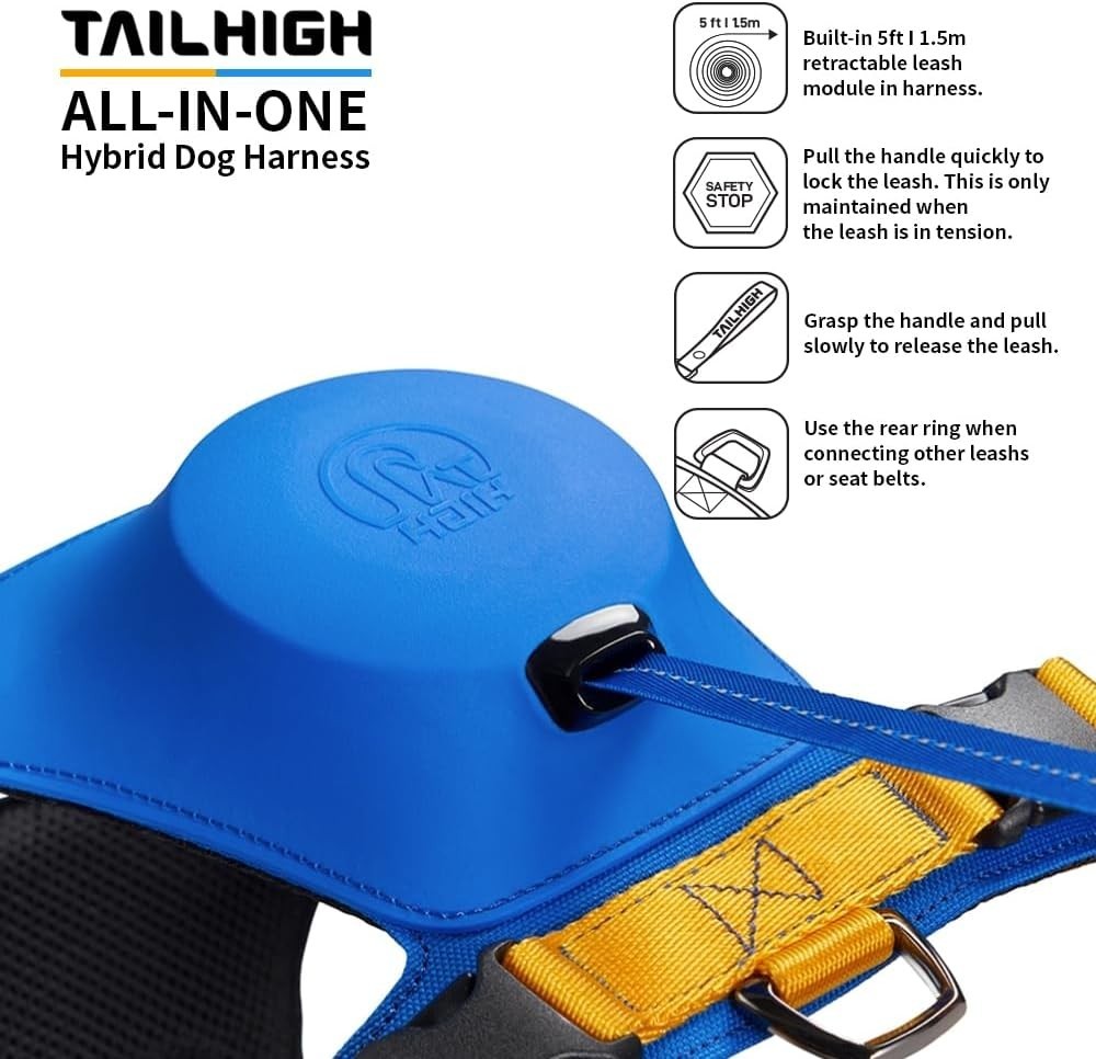 Tailhigh GingkoBlue Hybrid Dog Harness