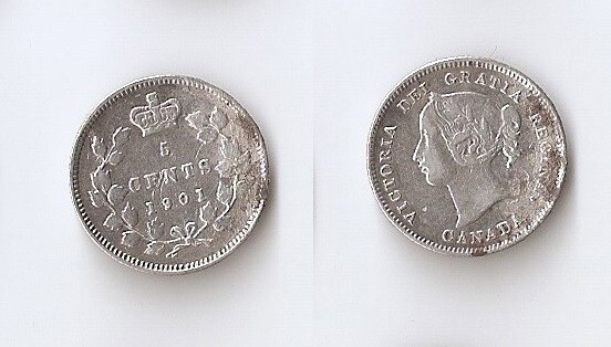 Canada 5 cents 1901 Victoria