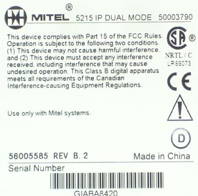 Mitel 50003790 IP Phone