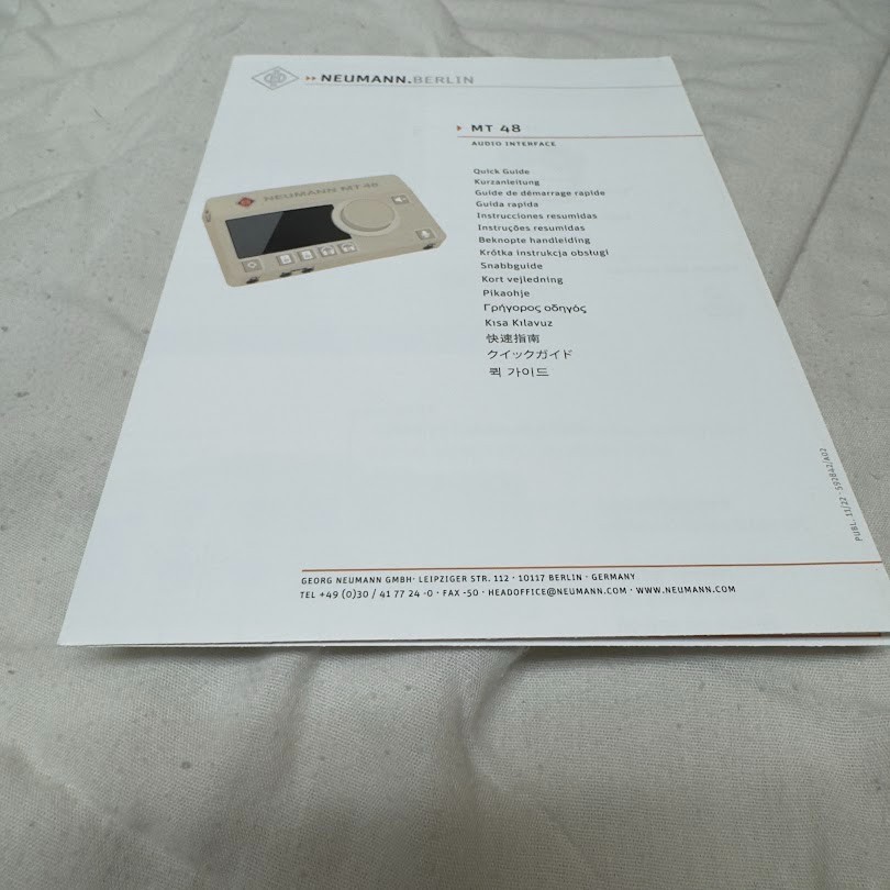 Neumann MT-48 USB Audio Interface - Mint - Complete Accessories - Dante Ready