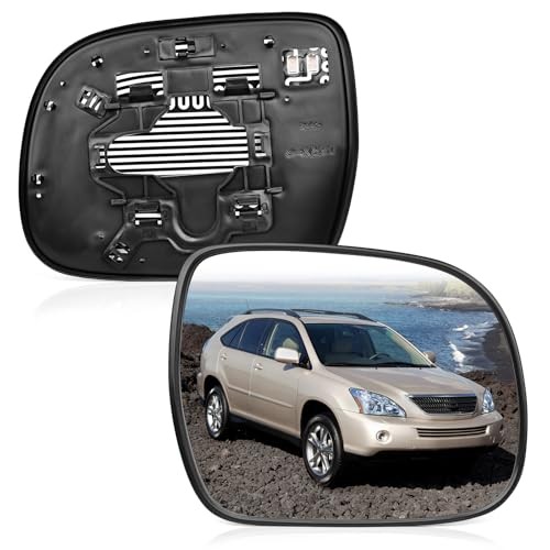 Passenger Side Mirror Glass Replacement for Lexus RX330 Passenger Side(RH)