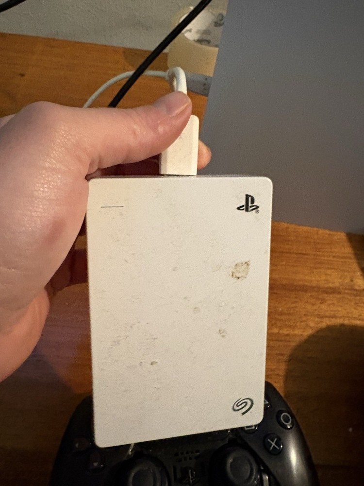 Sony PlayStation 5 Home Console White Black w/ Controller & External Hard Drive