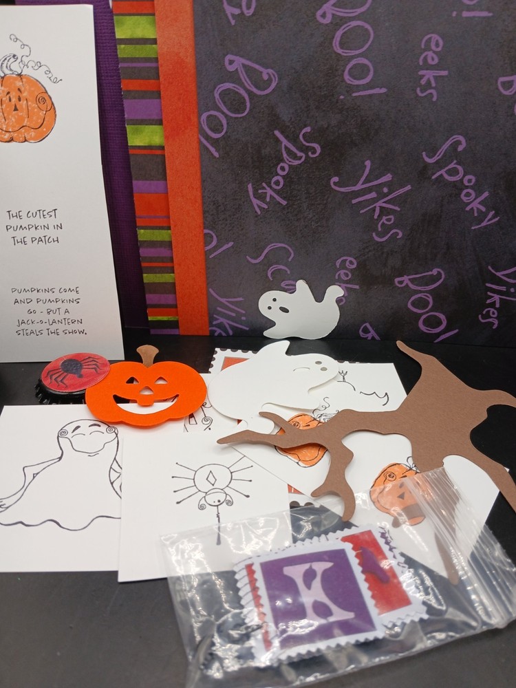 Halloween Premade Scrapbook Kit Page 6x6