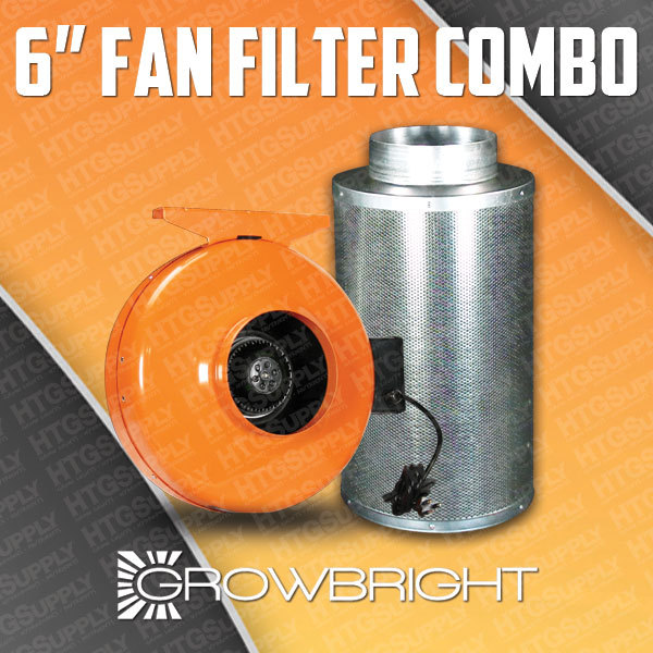 6" CARBON AIR FILTER COMBO INLINE FAN EXHAUST inch SIX