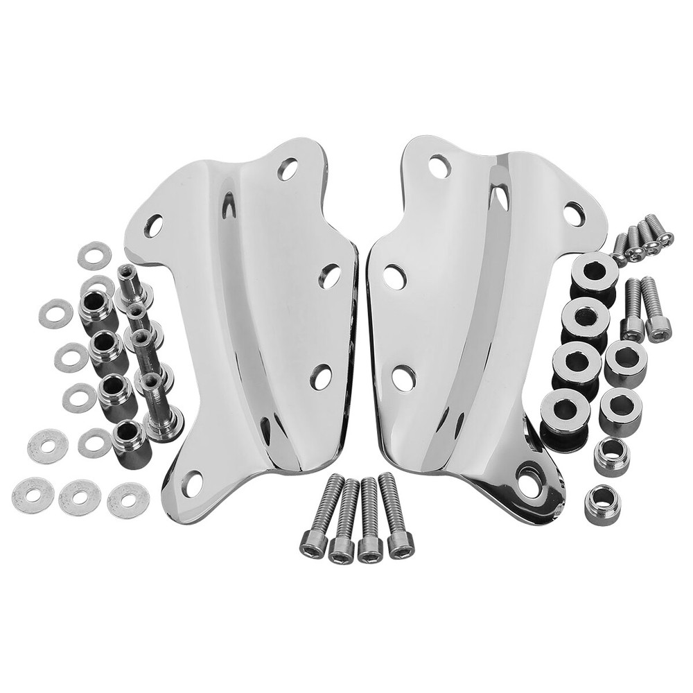 Chrome 4 Point Docking Hardware Kit For Harley Davidson Touring Models 2009-2013