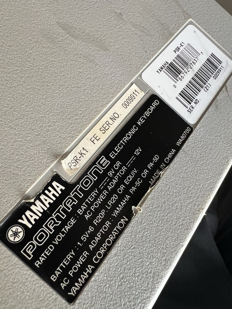 YAMAHA PSR-K1 Keyboard READ
