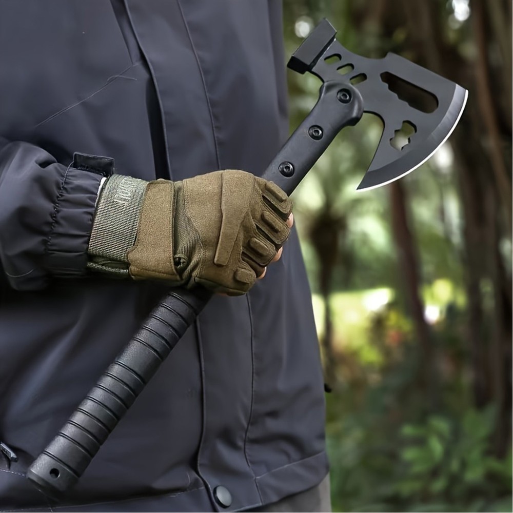 Sharp 17" Camping Axe Hatchet Multi Tool Hammer + Sheath Tactical Outdoor