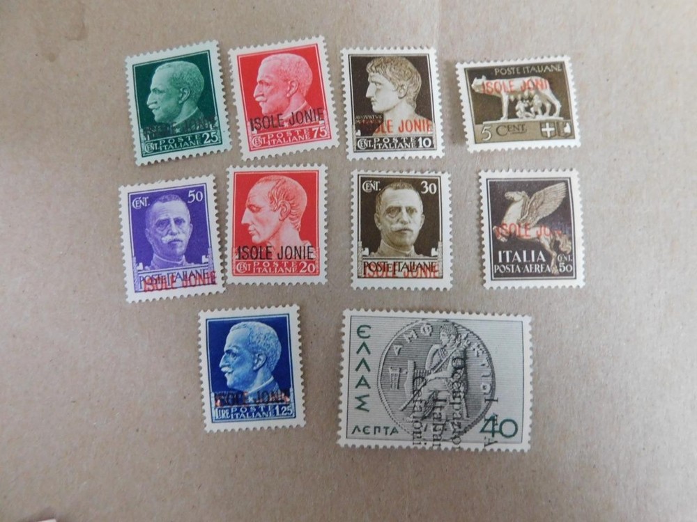 IONIAN ISLANDS OVERPRINTS, MINT HINGED