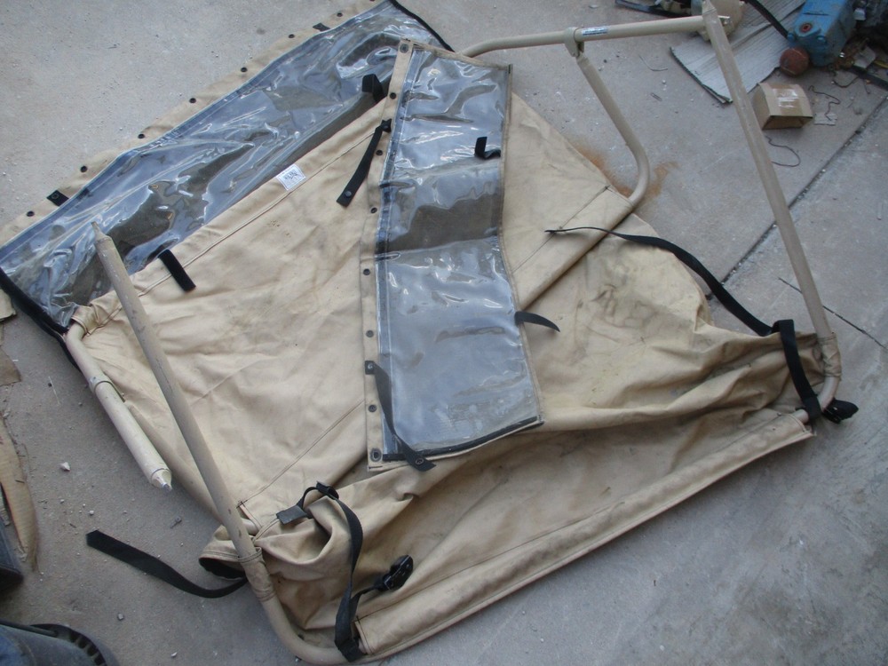 Used Ibis Tek Sun/Rain Cover Combo for OGPK Coupla, Missing Mounting Rails HMMWV