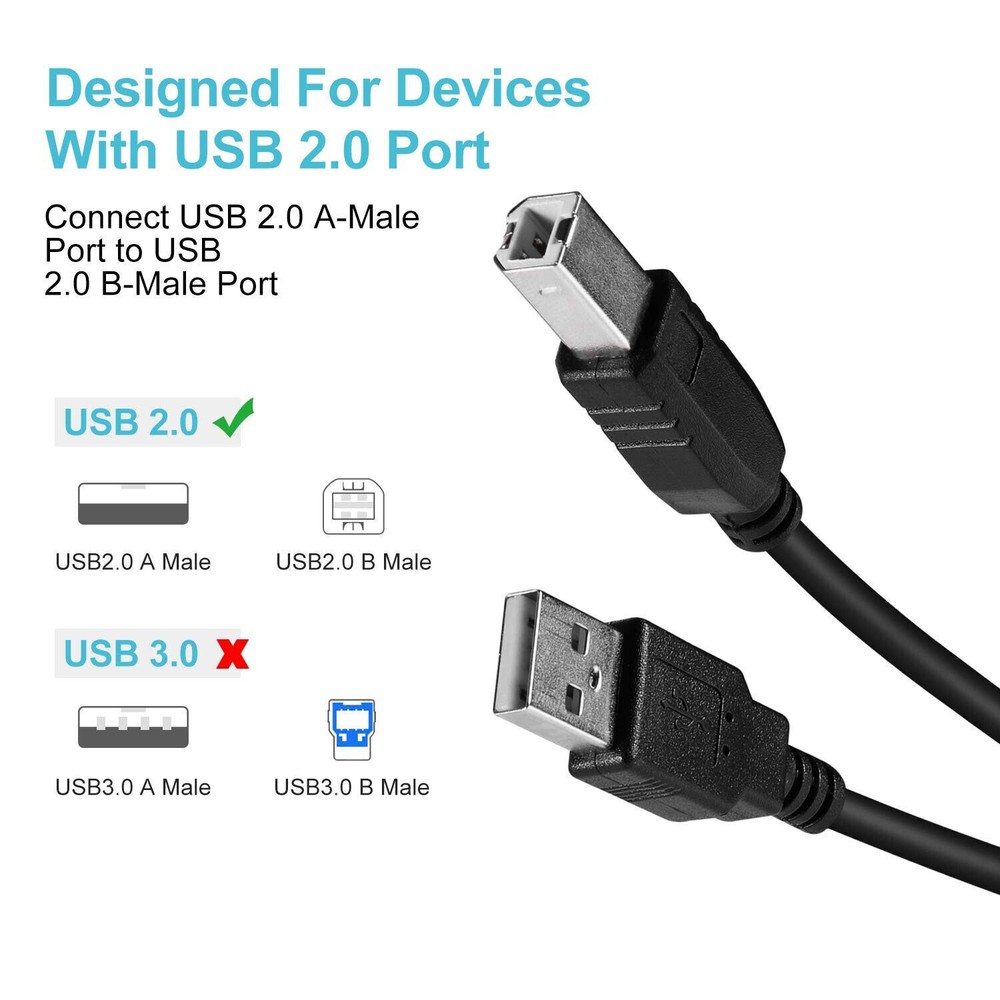 USB 2.0 Data Cable Cord Lead for Axiom Series 2nd gen MIDI Controller Notebook