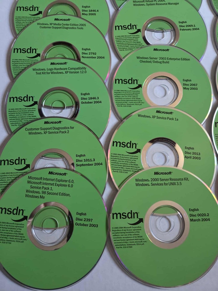 Microsoft MSDN Subscription Archive (2001–2005) – Visual Studio, SQL Server, Win