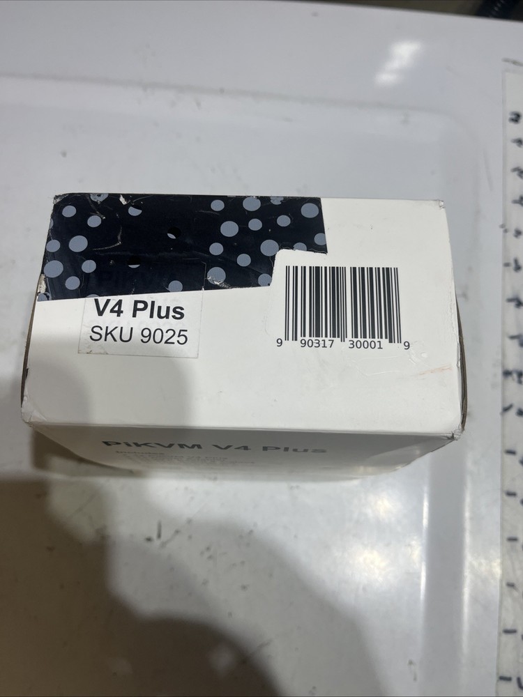 PiKVM V4 Plus KVM Switch Box Black Multiple Connector Types USB RJ45 DC Power