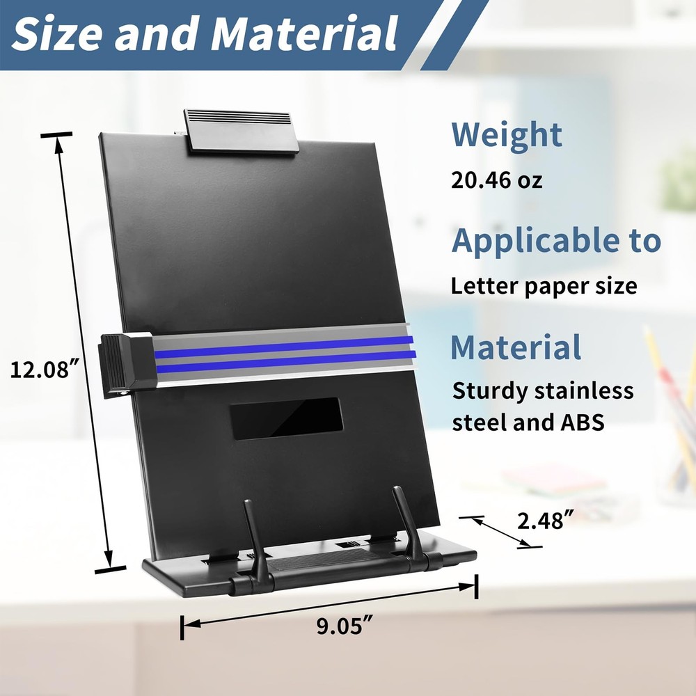 Paper Stand Document Holder - Quality Document Holder for Desk, Paper Stand for