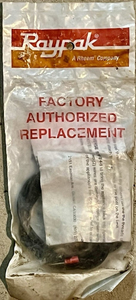 Raypak 600892B High Limit 135F Auto Reset-Kit NIB