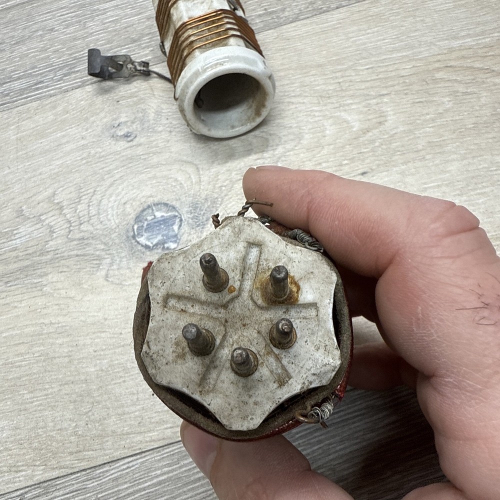 2 - EF Johnson Ceramic Hi-Q Plug-in Inductor Coil