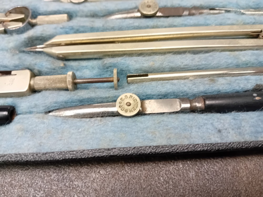 Vintage E.O.Richter & Co Precision Technical Drawing Set D-VII