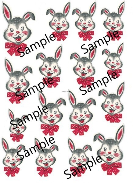 Vintage Dapper Bunny Waterslide Decal