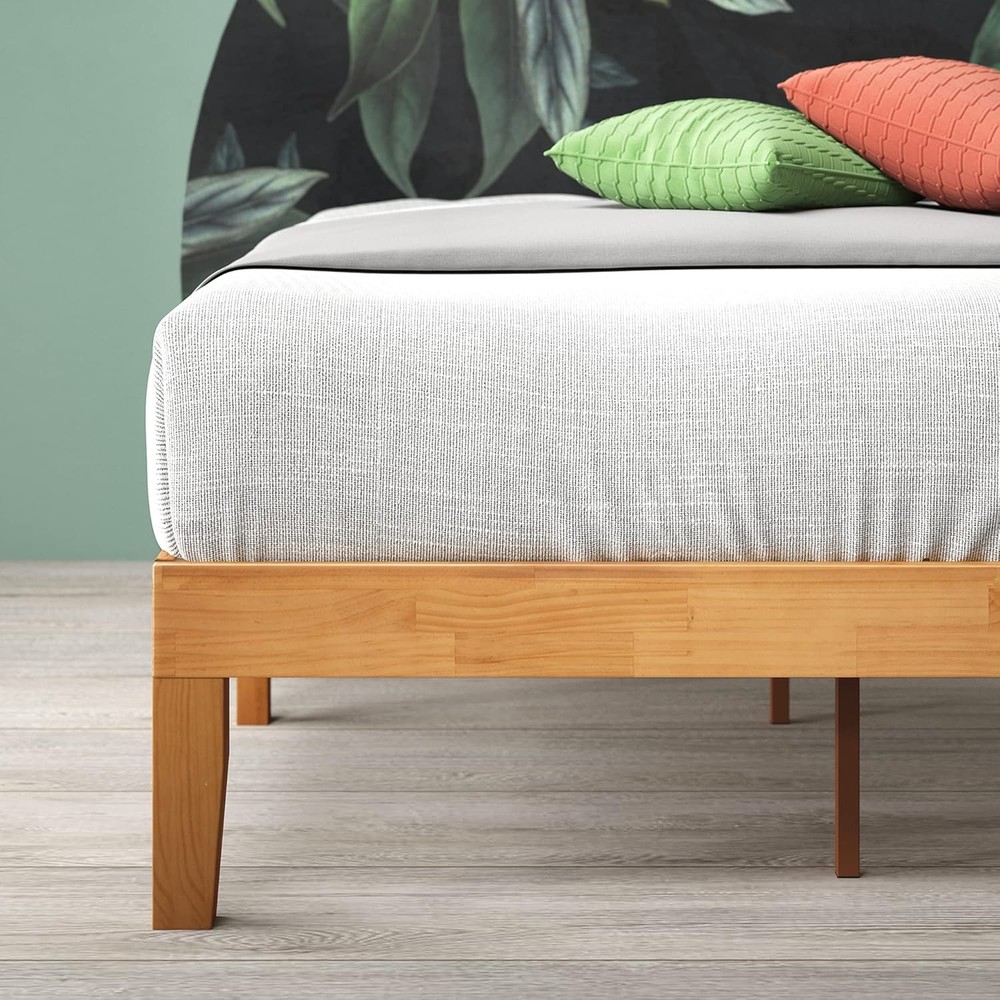 Moiz Wood Platform Bed Frame / Wood Slat Support / No Box Spring Needed / Easy