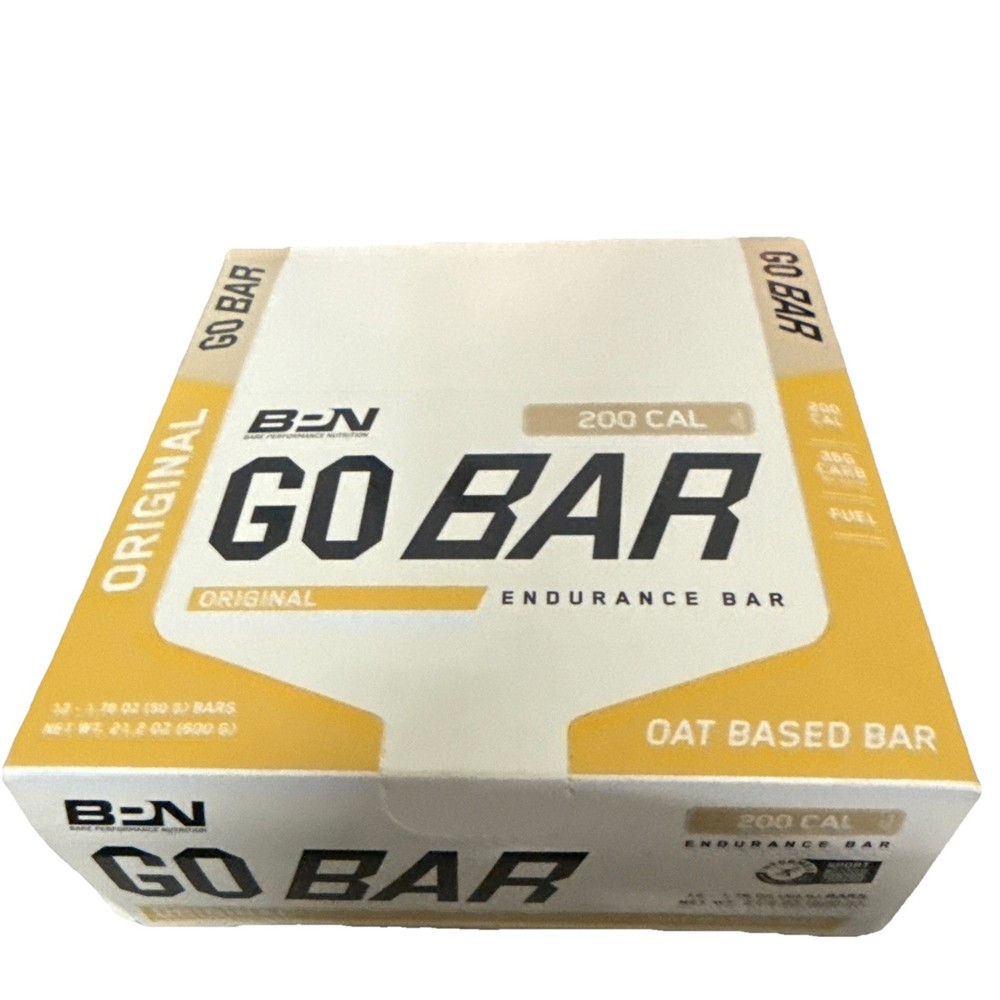 Bare Performance Nutrition BPN Go Bar, Oat Based Endurance 12 Bars Exp.8/2025
