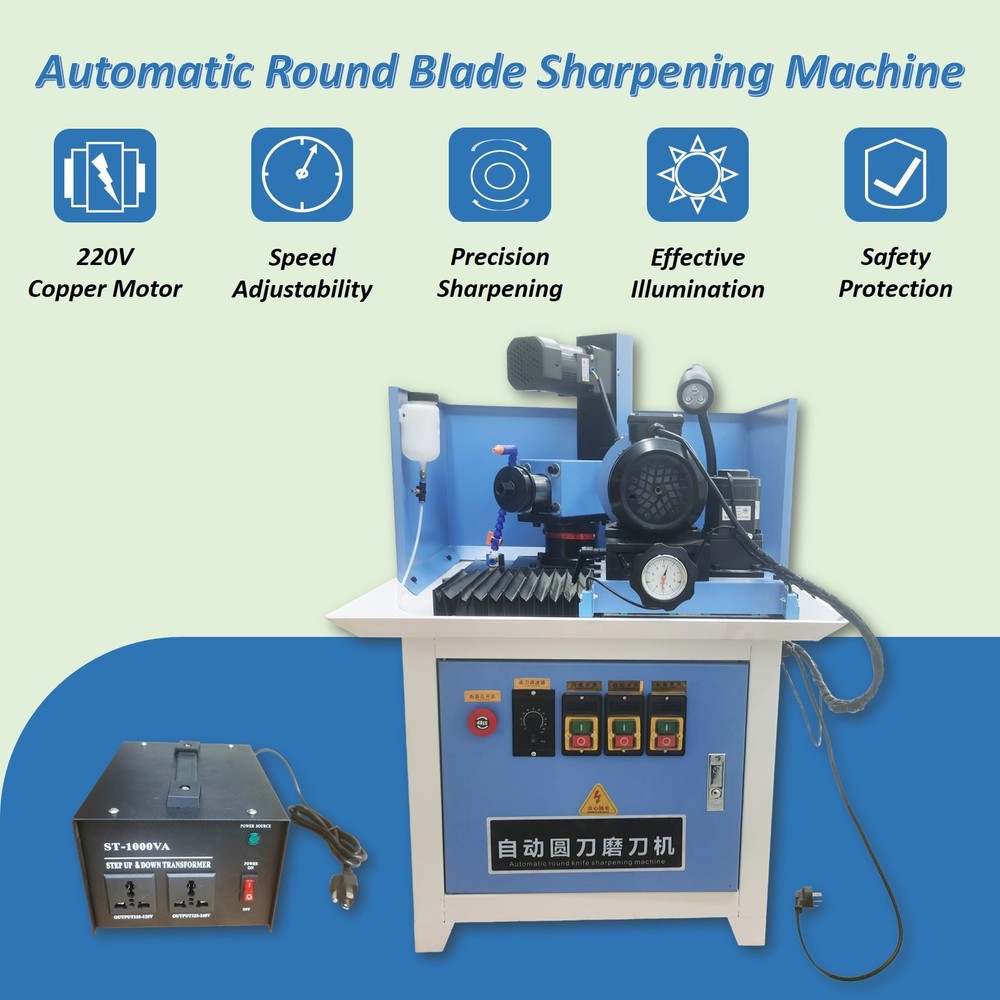 Automatic Round Blade Precision Sharpening Machine w Lamp and Emergency Switch