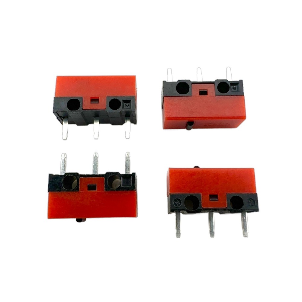 4 Pcs - Kailh Red Shell Black Dot Mouse Micro Switch Replacement - US Stock