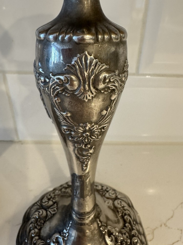 Pair Of Silver Plated 9.5 Candlestick Holders