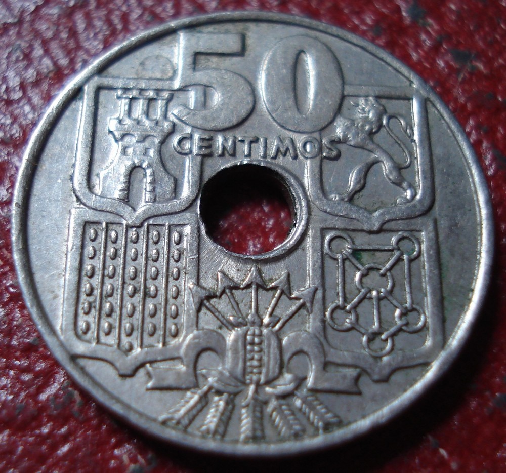 1949 (62) SPAIN 50 CENTIMOS IN EF CONDITION