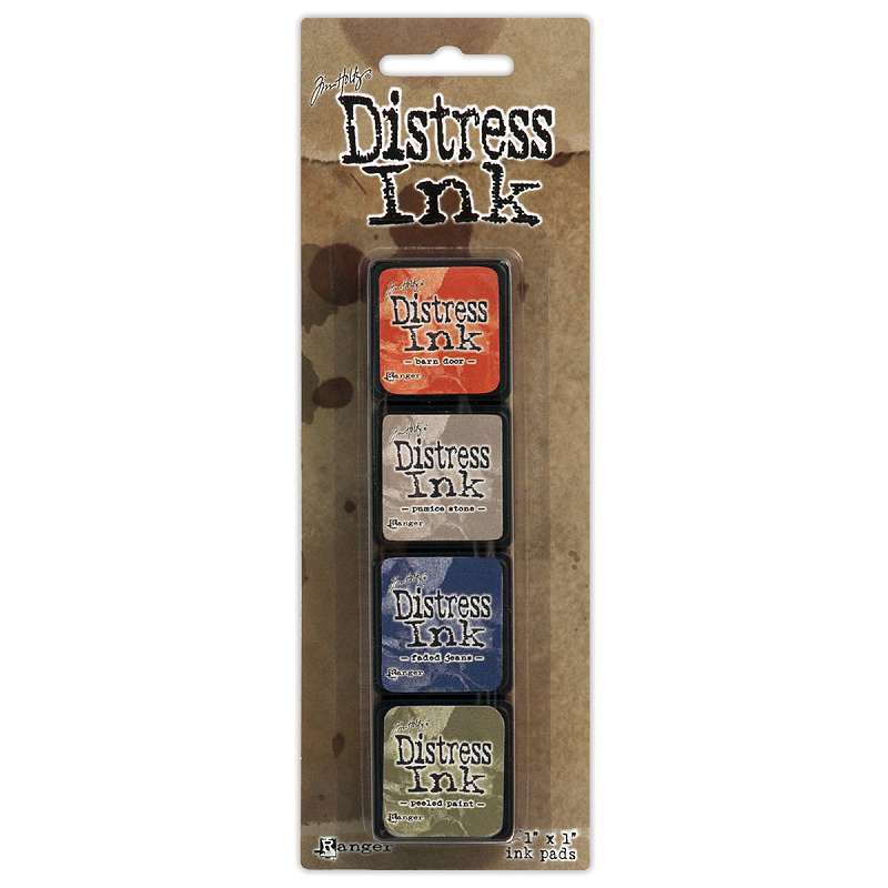 Distress Mini Ink Pads 4/Pkg Kit 5