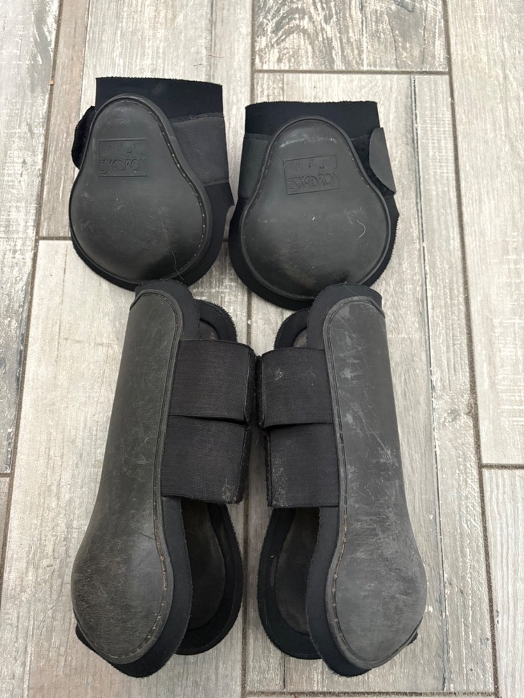 Eskadron Full Sized Black Open Front and Ankle Boots
