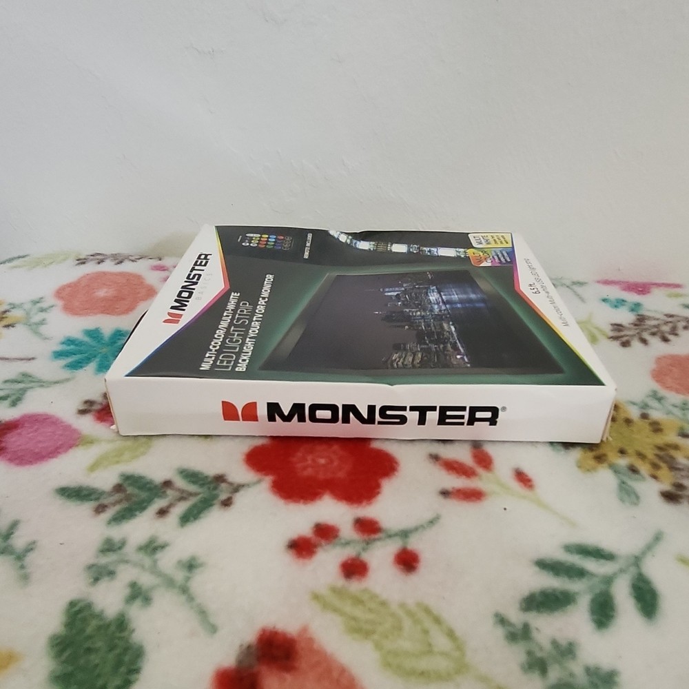 Monster Basics Multi-Color/Multi-White LED Light Strip Remote USB 6.5 ft