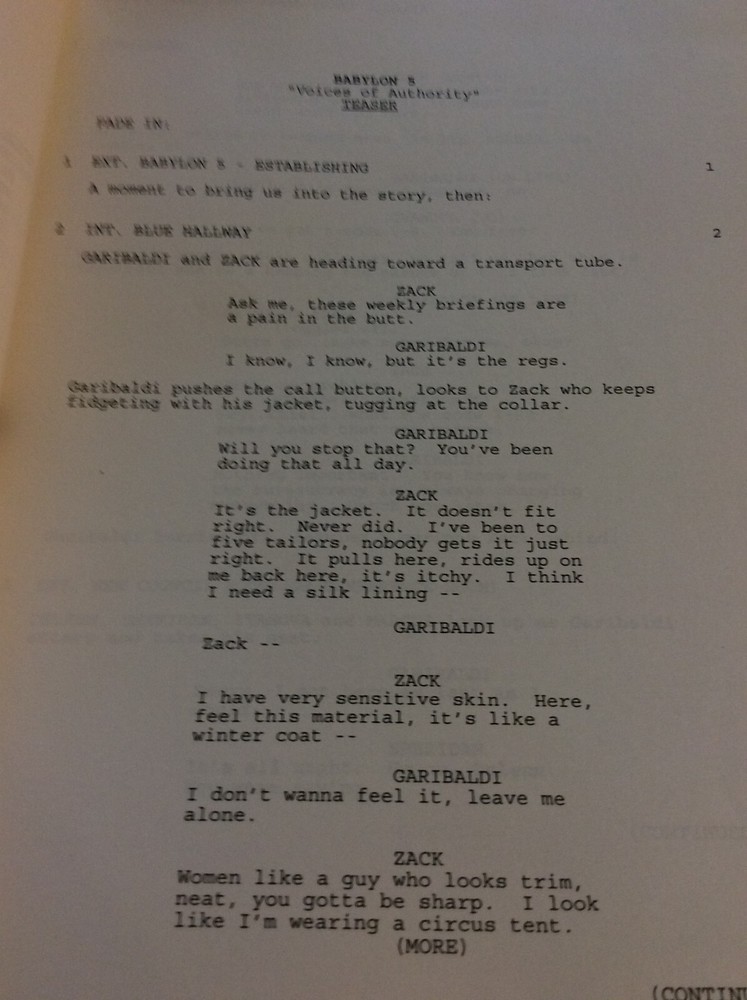 ORIGINAL SCRIPT BABYLON 5 VOICES OF AUTHORITY #304 JERRY DOYLE MICHAEL O'HARE