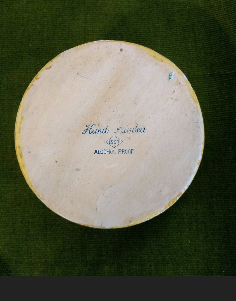 Vintage Hand Painted ISCO Alcohol Proof Coaster