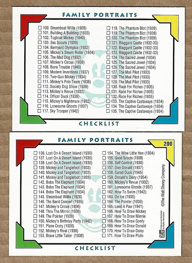 Disney Series 2 Singles (1992 Sky Box)