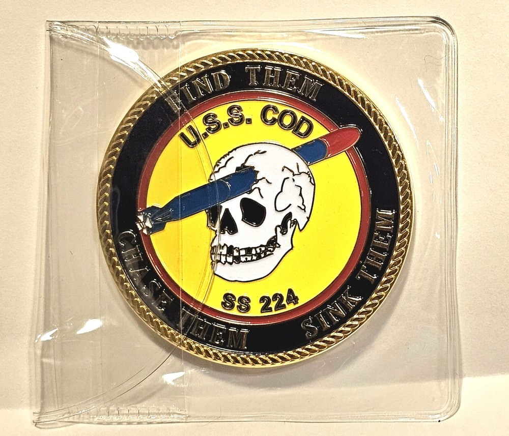 USS Cod Submarine SS 224 Challenge Coin
