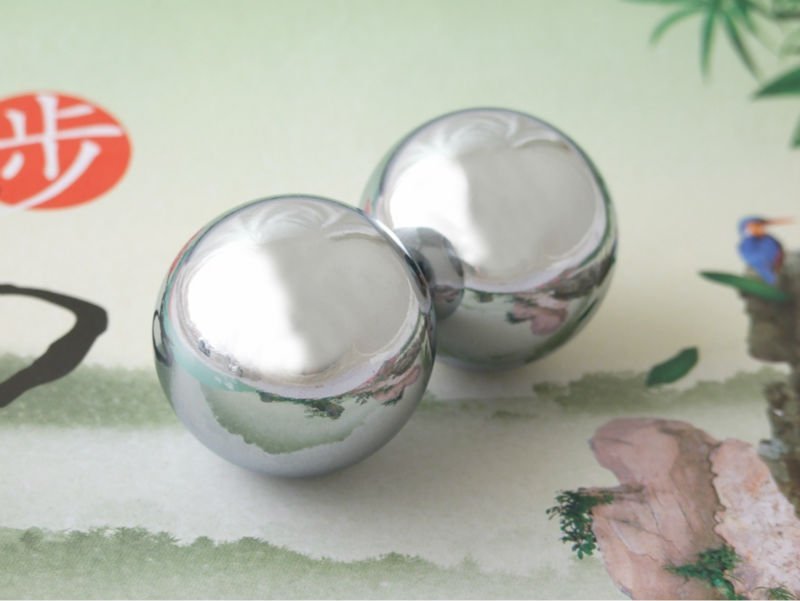 Baoding Balls Solid Stainless Steel 45mm 2pcs For Wrist Strengthening Relaxation