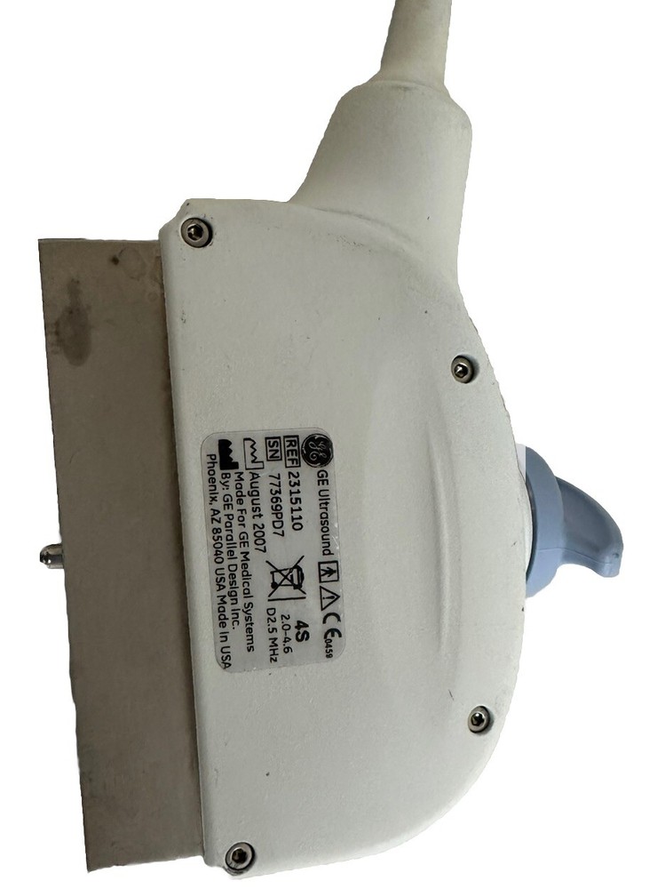 GE 4S Ref 2315110 Phased Array Ultrasound Transducer Probe Untested